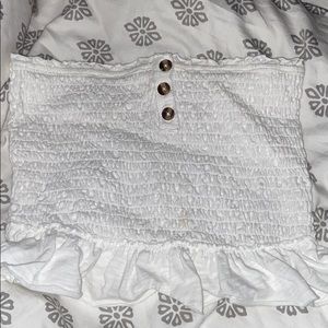 White free people crop top